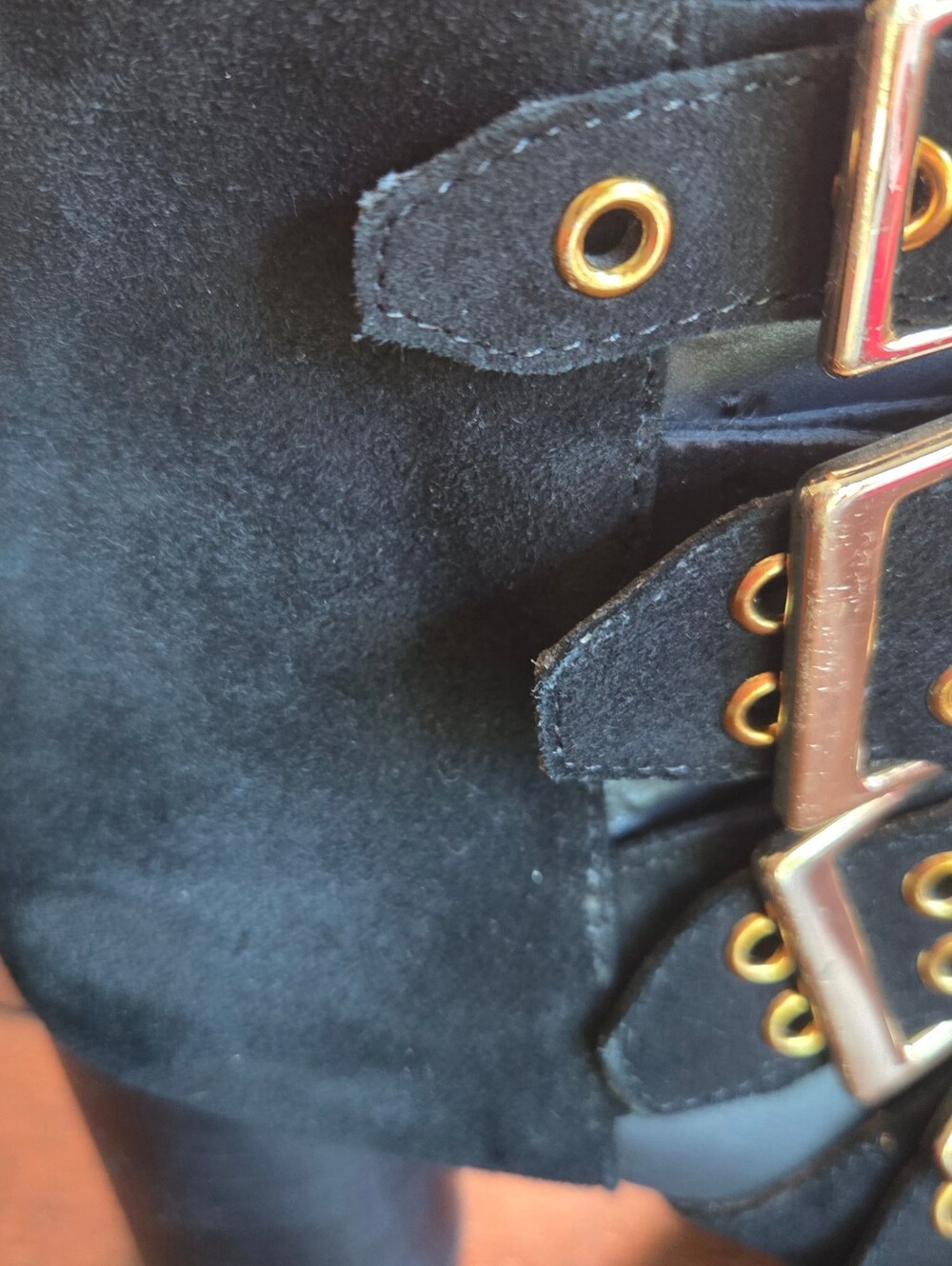 & Other Stories Multi Buckle Maximalist Black Leather Ankle Boots Size 6.5 - Picture 7 of 11